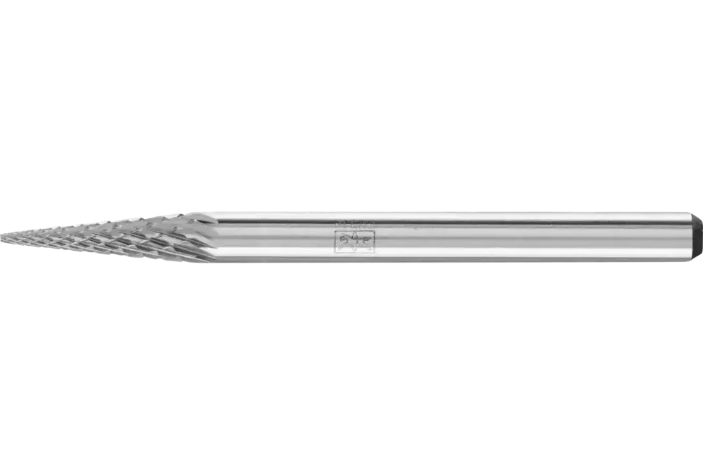 Trzpień frezarski ze stopów twardych kształt ostrostożkowy SKM Ø 03 × 11 mm trzpień Ø 3 mm Z4 uniwersalne średnio drobne 1