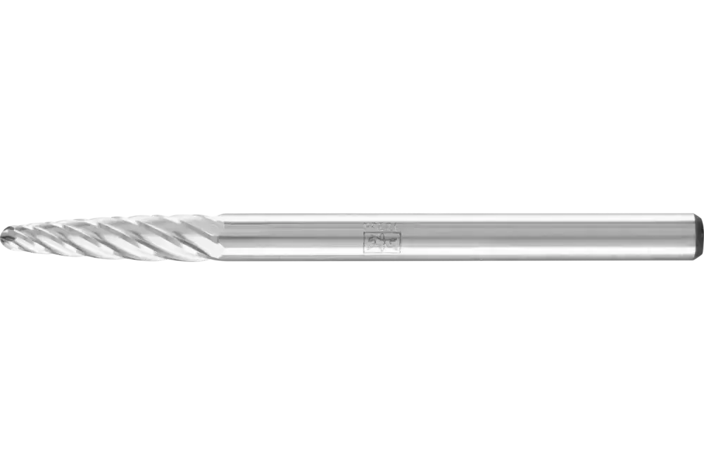 Wysokowydajny trzpień frezarski ze stopów twardych INOX kształt drzewa RBF Ø 03 × 13 mm trzpień Ø 3 mm do stali nierdzewnej 1