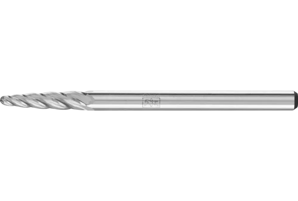 Wysokowydajny trzpień frezarski ze stopów twardych ALU, kształt stożkowy RBF Ø 03 x 13 mm, trzonek Ø 3 mm do aluminium / metalu 1