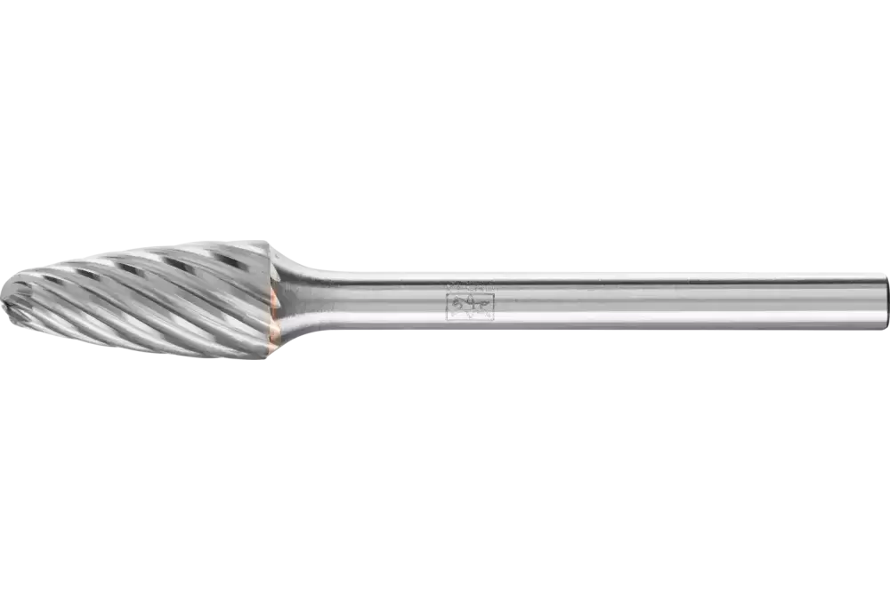 Wysokowydajny trzpień frezarski ze stopów twardych INOX kształt drzewa RBF Ø 06 × 13 mm trzpień Ø 3 mm do stali nierdzewnej 1