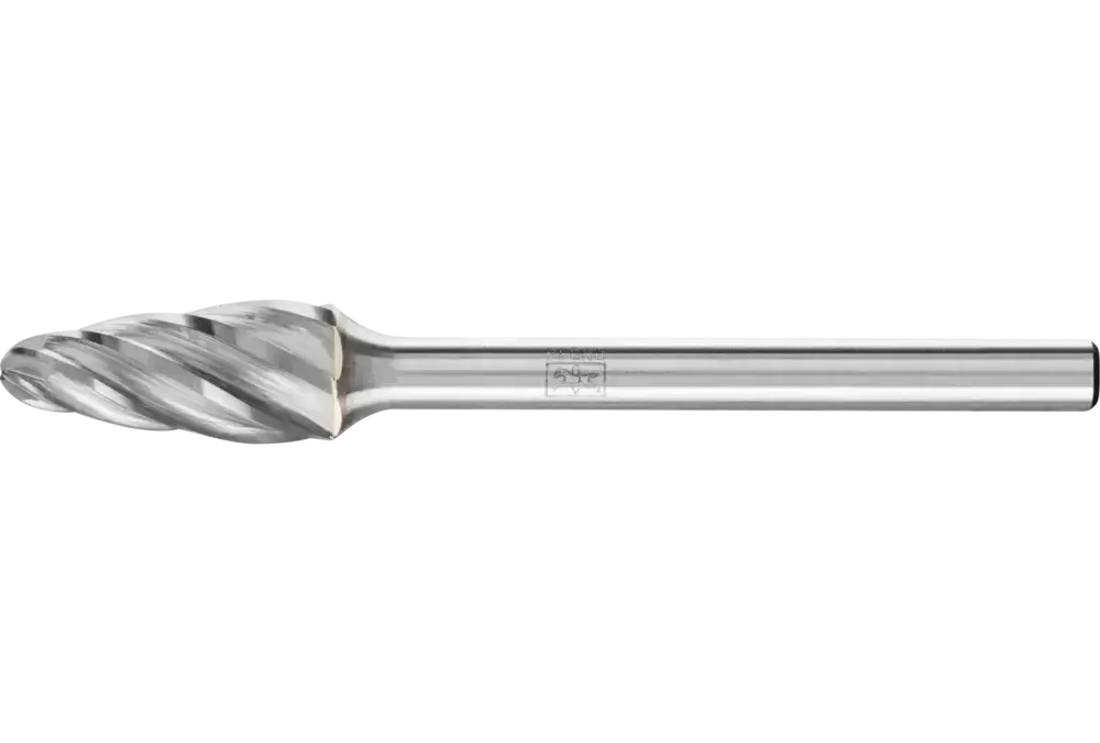 Wysokowydajny trzpień frezarski ze stopów twardych ALU, kształt stożkowy RBF Ø 06 x 13 mm, trzonek Ø 3 mm do aluminium / metalu 1