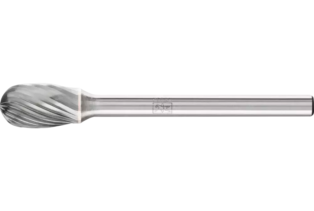 Trzpień frezarski ze stopów twardych kształt kropli TRE Ø 06 × 10 mm trzpień Ø 3 mm Z5 uniwersalne drobne 1