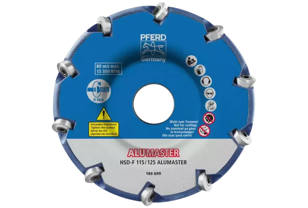 Wysokowydajna tarcza frezarska ALUMASTER F Ø 115 mm do szlifierki kątowej do obróbki aluminium 1