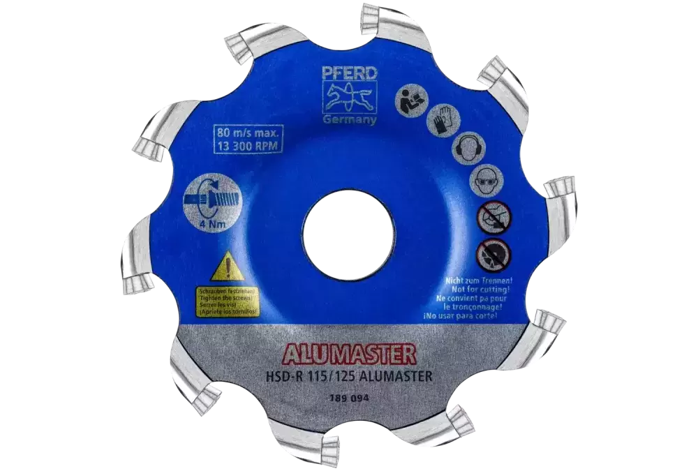 Wysokowydajna tarcza frezarska ALUMASTER R Ø 115 mm do szlifierki kątowej do obróbki aluminium 1