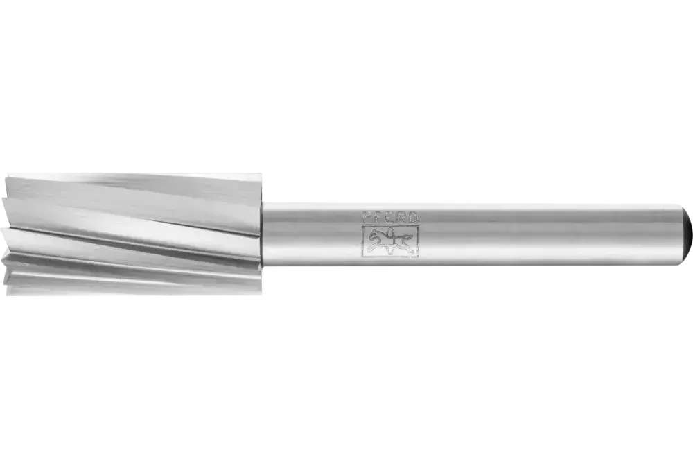 Trzpień frezarski HSS o kształcie walcowym z uzębieniem czołowym A-ST Ø 12 × 25 mm trzpień Ø 6 mm Z 1 uniwersalne grube 1