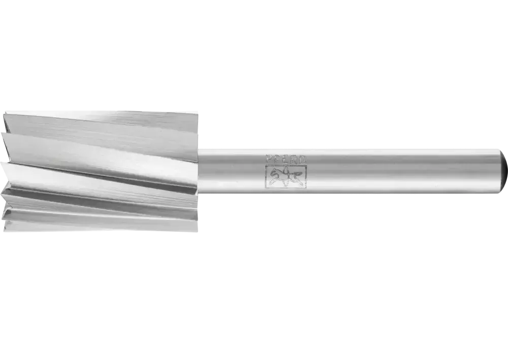 Trzpień frezarski HSS ALU kształt walcowy z uzębieniem czołowym A-ST Ø 16 × 25 mm trzpień Ø 6 mm do aluminium/metalu 1