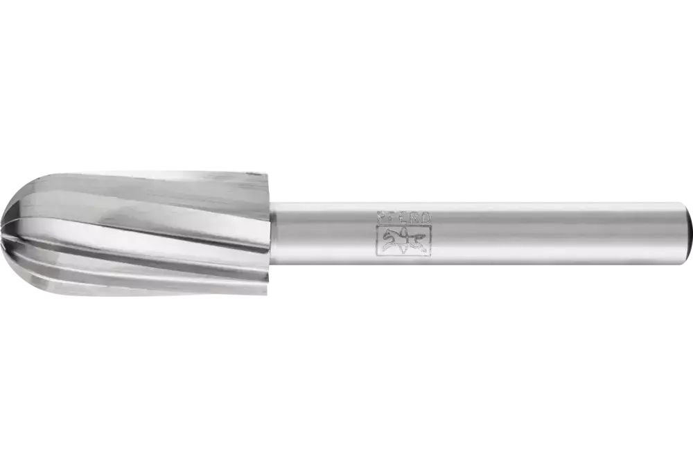 Trzpień frezarski HSS o kształcie kulisto-walcowym C Ø 12 × 25 mm trzpień Ø 6 mm Z 1 uniwersalne grube 1