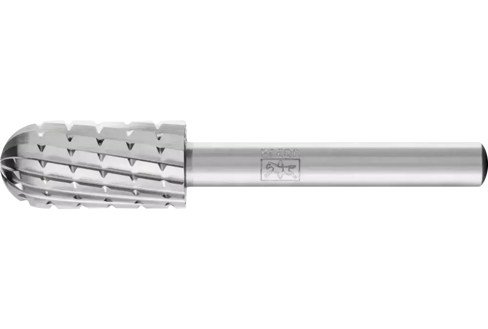 Trzpień frezarski HSS o kształcie kulisto-walcowym C Ø 12 × 25 mm trzpień Ø 6 mm Z 2 uniwersalne średnie z wiórołamaczem 1