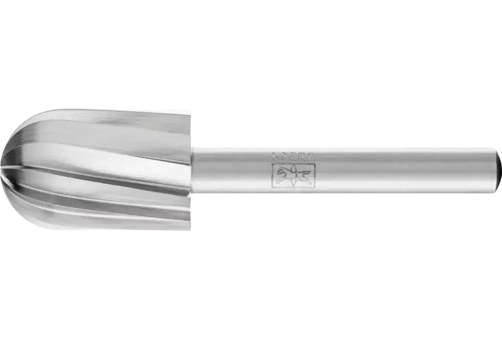 Trzpień frezarski HSS ALU kształt kulisto-walcowy C Ø 16 × 25 mm trzpień Ø 6 mm do aluminium/metali nieżelaznych 1