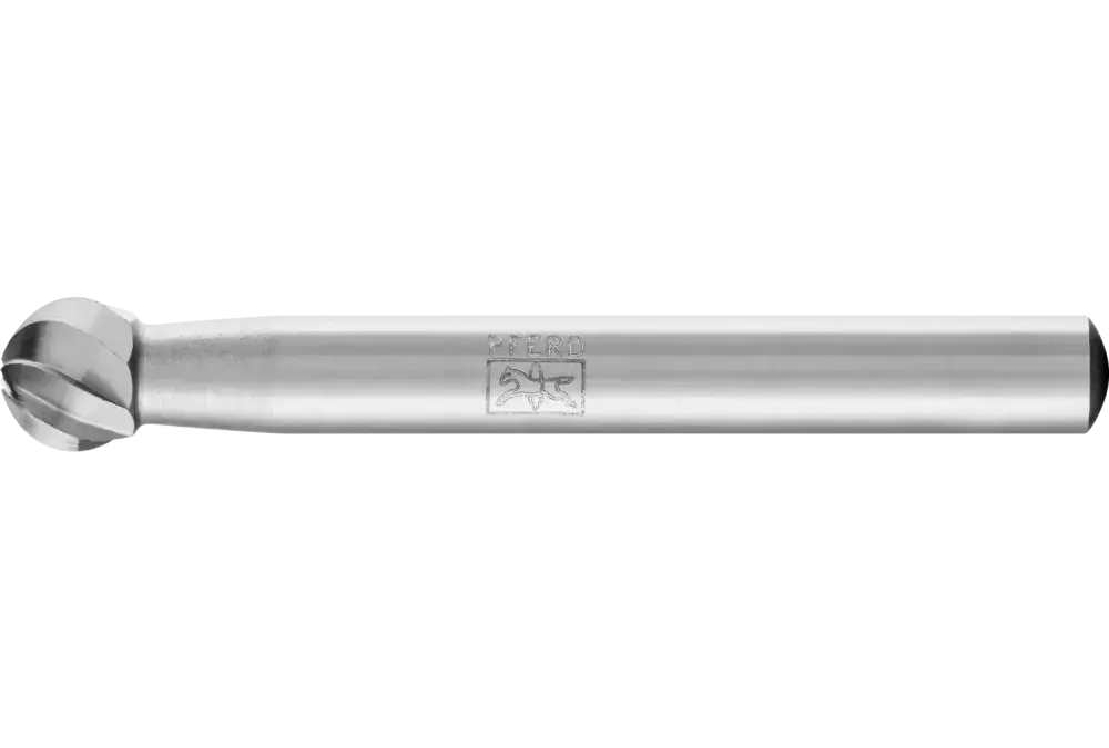 Trzpień frezarski HSS o kształcie kulistym F Ø 08 × 07 mm trzpień Ø 6 mm Z 1 uniwersalne grube 1