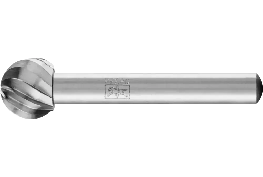 Trzpień frezarski HSS o kształcie kulistym F Ø 12 × 10 mm trzpień Ø 6 mm Z 1 uniwersalne grube 1