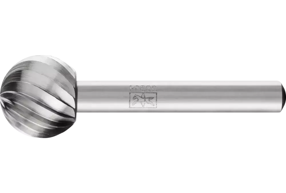 Trzpień frezarski HSS o kształcie kulistym F Ø 16 × 14 mm trzpień Ø 6 mm Z 1 uniwersalne grube 1