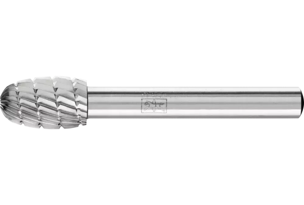 Trzpień frezarski HSS o kształcie kropli O Ø 10 × 16 mm trzpień Ø 6 mm Z 3 uniwersalne średnio drobne z wiórołamaczem 1