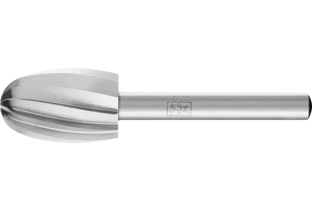 Trzpień frezarski HSS ALU kształt kropli O Ø 16 × 25 mm trzpień Ø 6 mm do aluminium/metali nieżelaznych 1