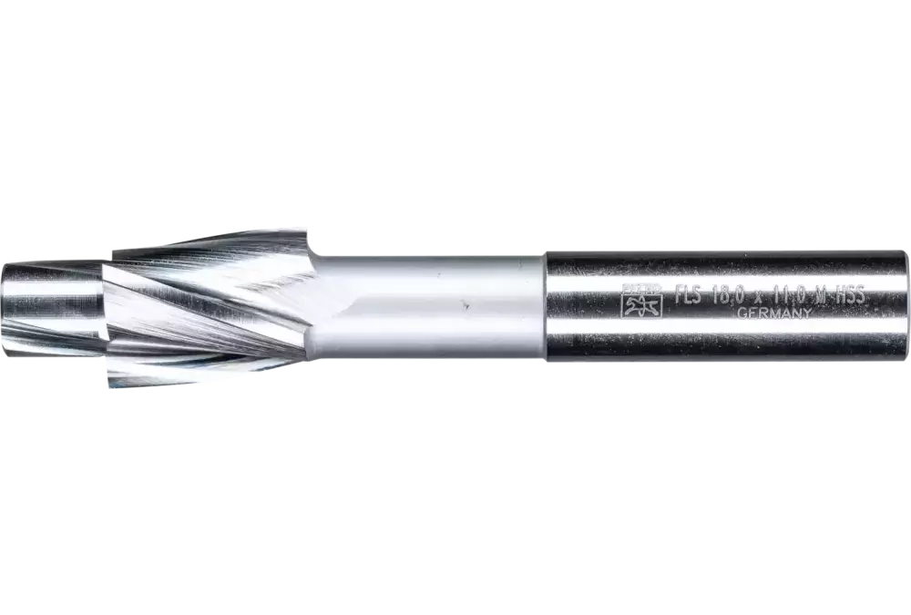 Płaski pogłębiacz HSS z czopem prowadzącym DIN 373 Ø 18,0 mm trzpień Ø 12 mm średnie do otworów przelotowych Pferd 25203112 1