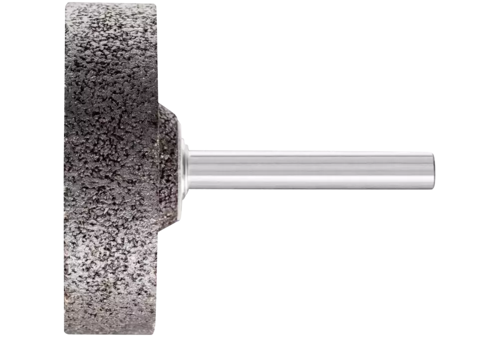 Ściernica trzpieniowa INOX walcowa Ø 50 × 13 mm trzpień Ø 6 mm A30 do stali nierdzewnej 1