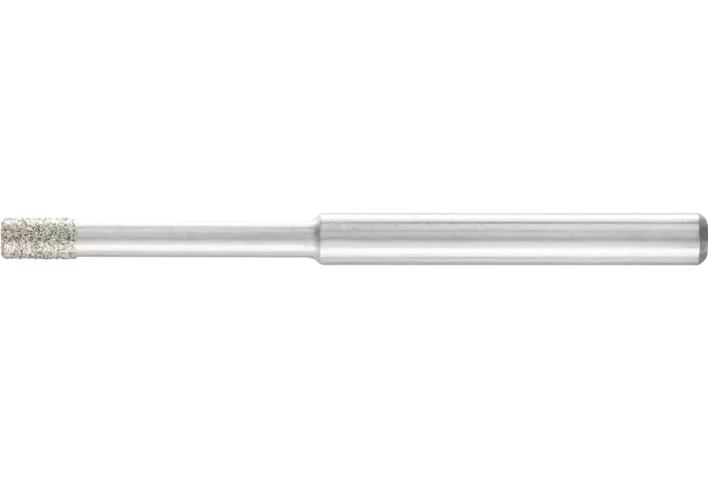 Diamentowa ściernica trzpieniowa cylindryczna Ø2,4 mm, trzpień Ø3 mm D126 (średnia) do szlifowania otworów/łuków 1