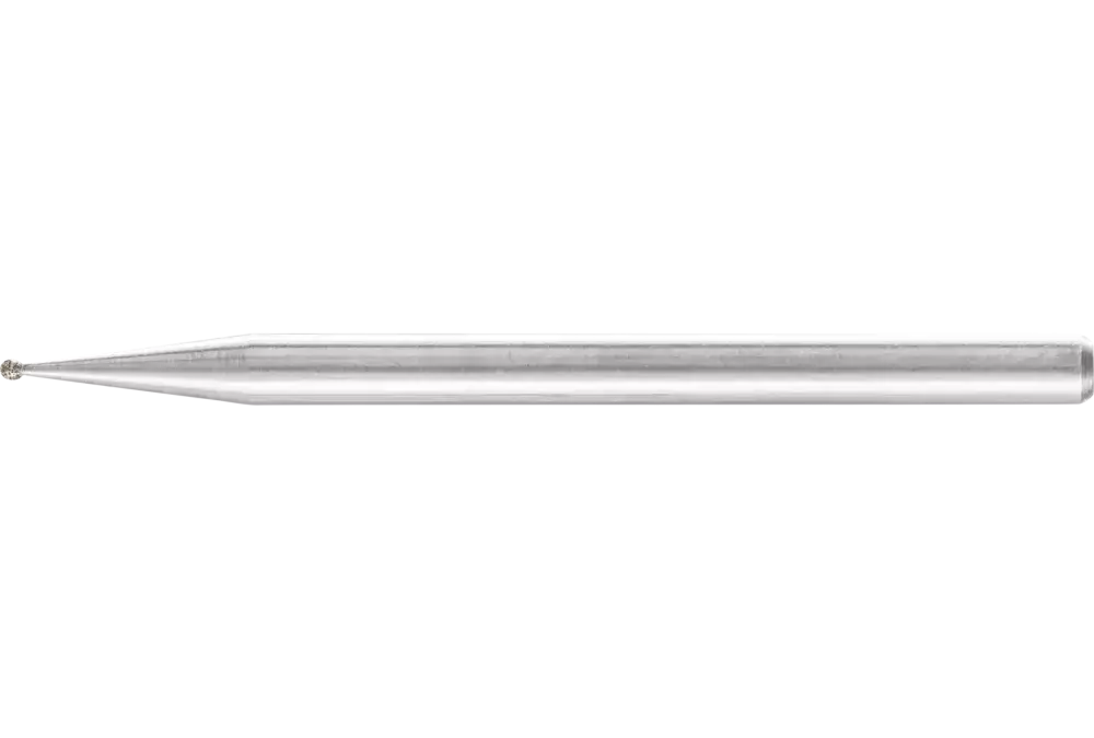 Ściernica trzpieniowa CBN kulista Ø1,0 mm trzpień Ø3 mm B126 (średnia) do grawerowania i gratowania 1