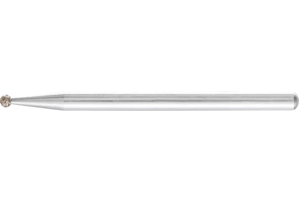 Ściernica trzpieniowa CBN kulista Ø 2,0 mm trzpień Ø 3 mm B126 (średnia) do grawerowania i gratowania 1