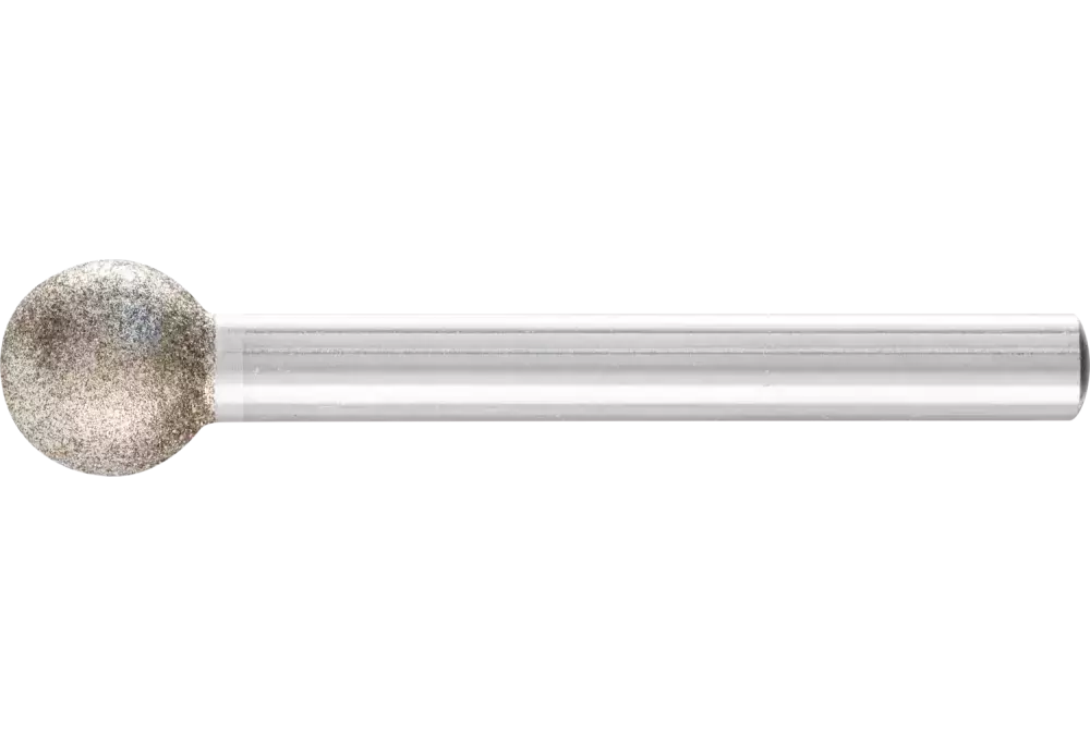 Ściernica trzpieniowa CBN kulista Ø 12,0 mm trzpień Ø 6 mm B126 (średnia) do grawerowania i gratowania 1