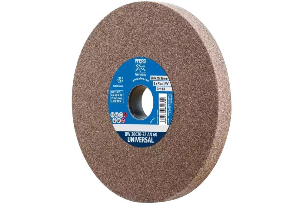 Kamień szlifierski Ø 200 × 20 mm otwór Ø 51 mm A60 do uniwersalnych prac szlifierskich 1