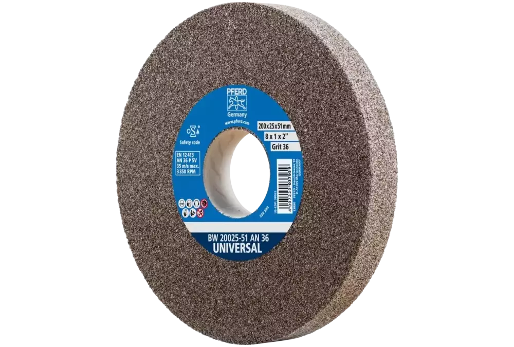 Kamień szlifierski Ø 200 × 25 mm otwór Ø 51 mm A36 do uniwersalnych prac szlifierskich 1