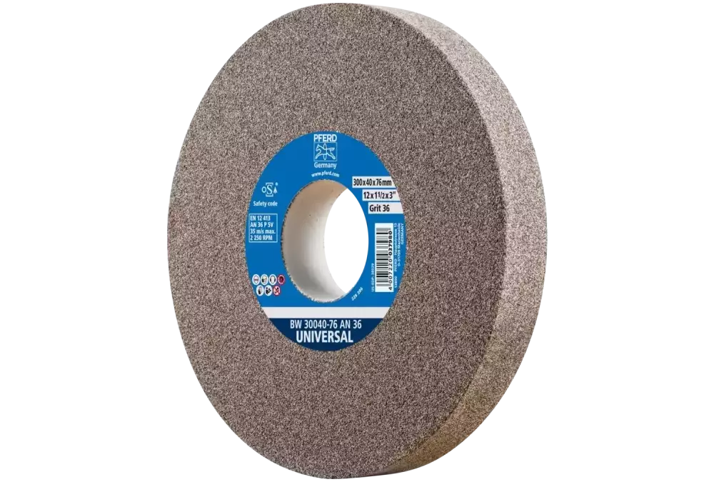 Kamień szlifierski Ø 300 × 40 mm otwór Ø 76 mm A36 do uniwersalnych prac szlifierskich 1