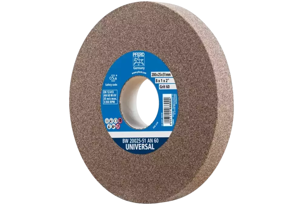 Kamień szlifierski Ø 200 × 25 mm otwór Ø 51 mm A60 do uniwersalnych prac szlifierskich 1