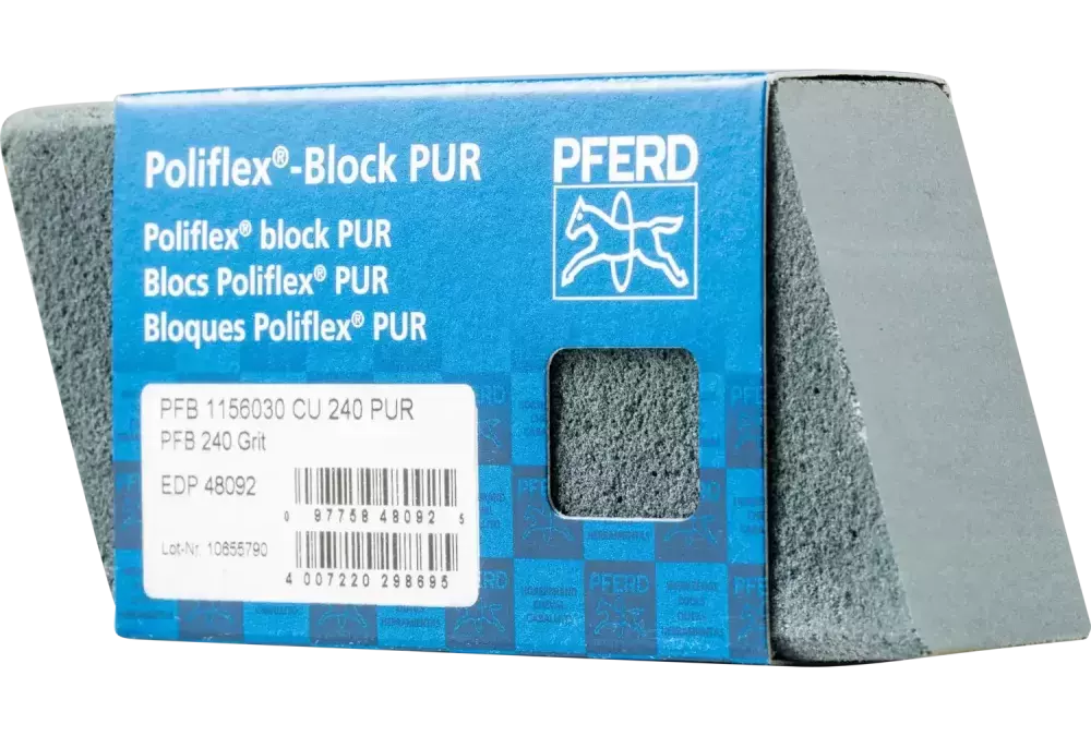 Bloczek szlifierski Poliflex 30 × 60 × 115 mm spoiwo PUR SIC240 do szlifu dokładnego i wykończeniowego 1