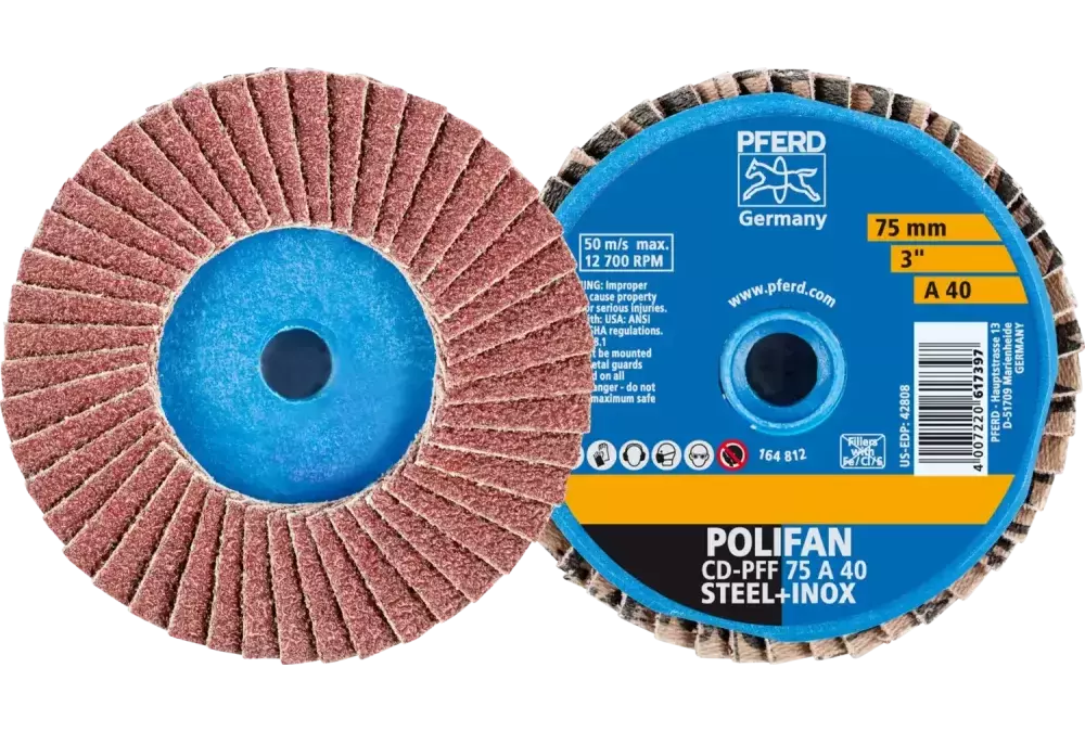 COMBIDISC Mini-POLIFAN Korund CD Ø 75 mm A40 do zastosowań uniwersalnych 1