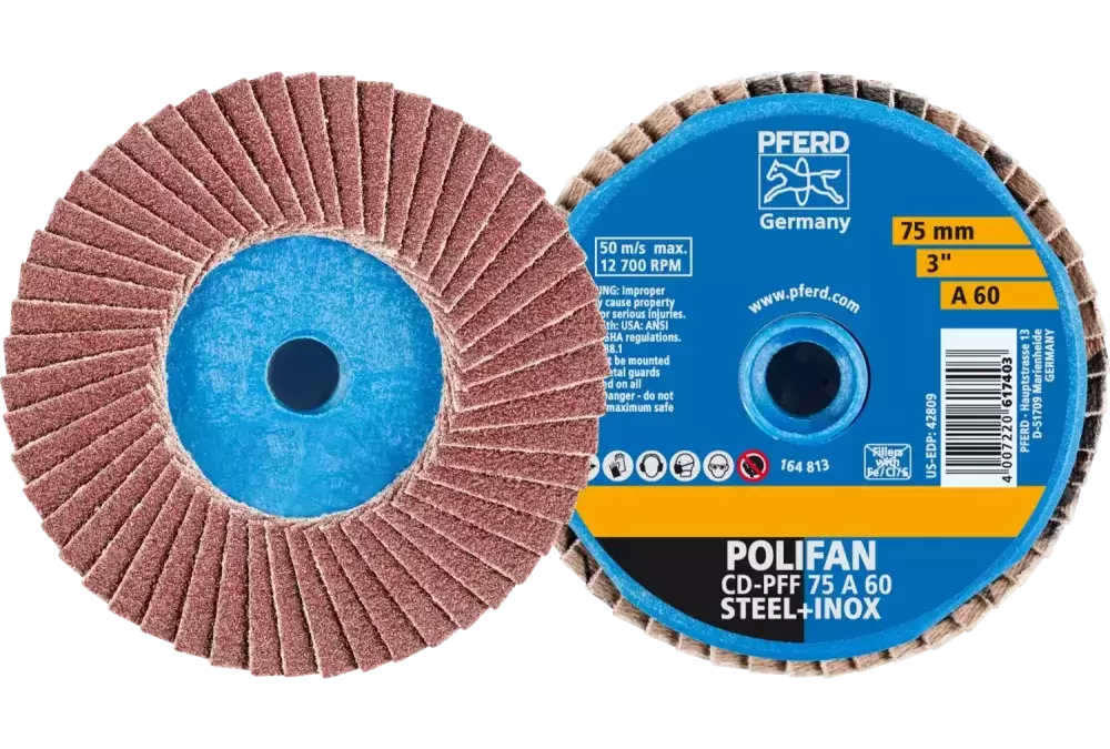 COMBIDISC Mini-POLIFAN Korund CD Ø 75 mm A60 do zastosowań uniwersalnych 1