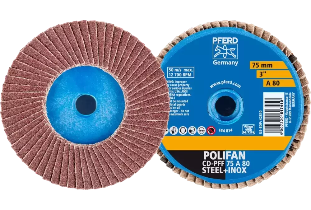 COMBIDISC Mini-POLIFAN Korund CD Ø 75 mm A80 do zastosowań uniwersalnych 1