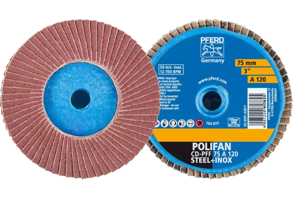 COMBIDISC Mini-POLIFAN Korund CD Ø 75 mm A120 do zastosowań uniwersalnych 1