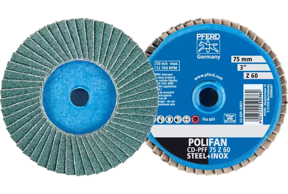 COMBIDISC Zirkon Mini-POLIFAN CD Ø 75 mm Z60 do stali hartowanej 1