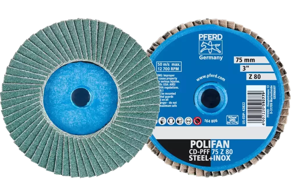 COMBIDISC Zirkon Mini-POLIFAN CD Ø 75 mm Z80 do stali hartowanej 1