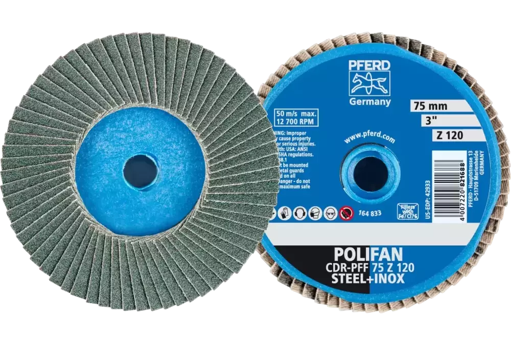 COMBIDISC Zirkon Mini-POLIFAN CD Ø 75 mm Z120 do stali hartowanej 1