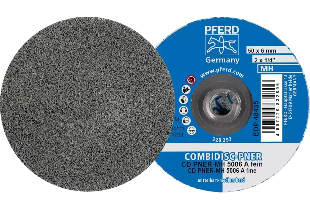 Prasowany wykrój włókninowy COMBIDISC CD PNER Ø 50 mm średnio twardy A drobnoziarnisty do wykańczania 1