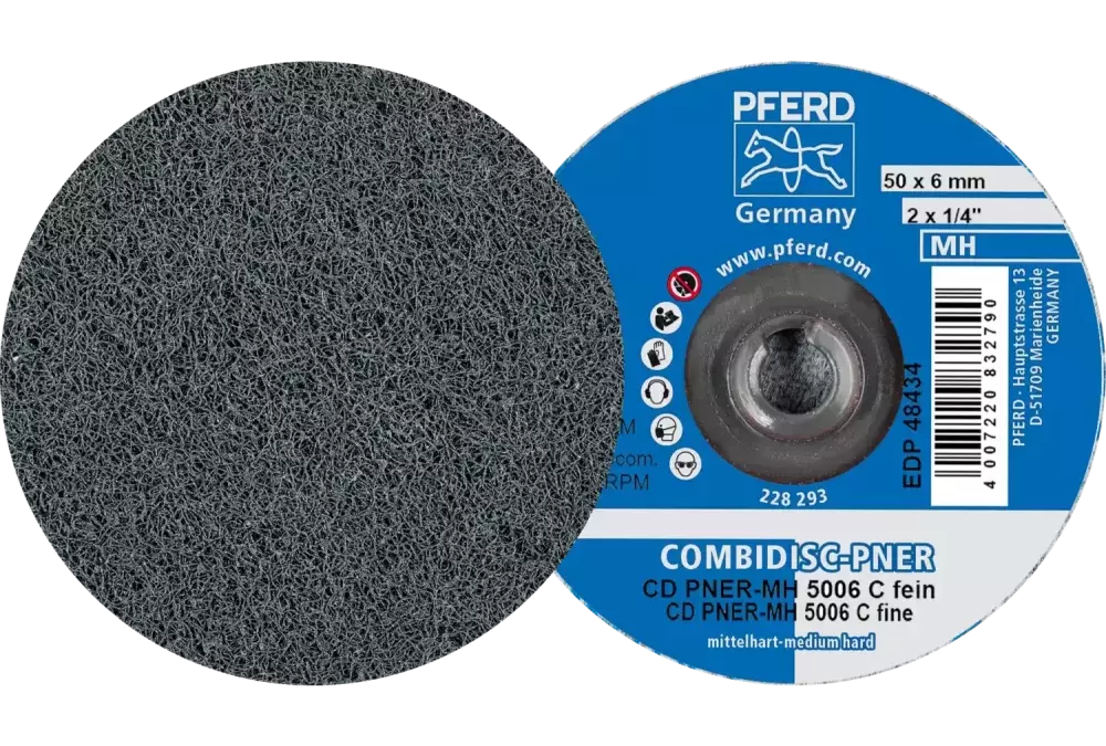 Prasowany wykrój włókninowy COMBIDISC CD PNER Ø 50 mm średnio twardy SIC drobnoziarnisty do wykańczania 1