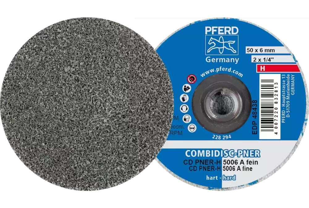 Prasowany wykrój włókninowy COMBIDISC CD PNER Ø 50 mm twardy A drobnoziarnisty do wykańczania 1
