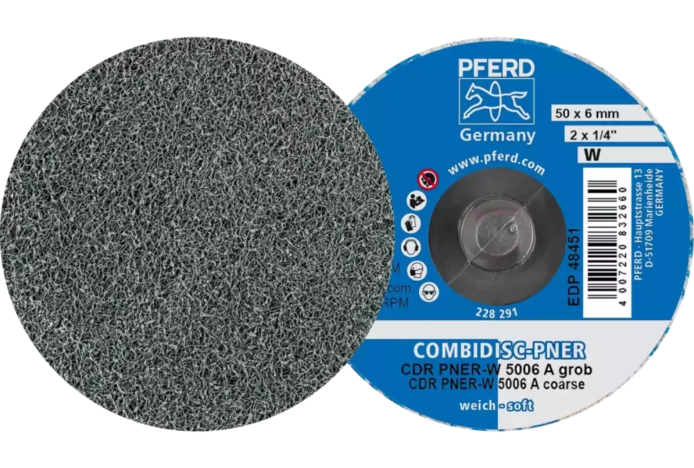 Prasowany wykrój włókninowy COMBIDISC CDR PNER Ø 50 mm miękki A gruboziarnisty do wykańczania 1