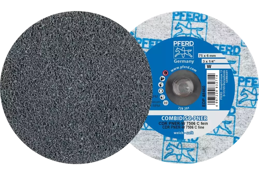 Prasowany wykrój włókninowy COMBIDISC CDR PNER Ø 75 mm miękki SIC drobnoziarnisty do wykańczania 1