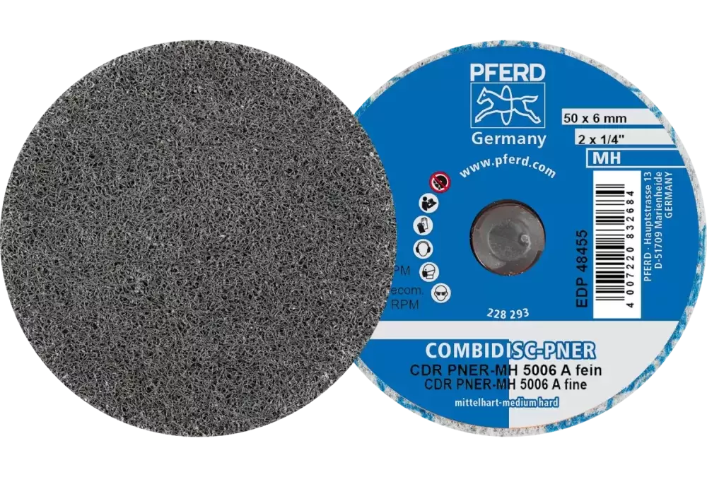 Prasowany wykrój włókninowy COMBIDISC CDR PNER Ø 50 mm średnio twardy A drobnoziarnisty do wykańczania 1