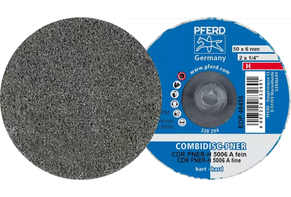 Prasowany wykrój włókninowy COMBIDISC CDR PNER Ø 50 mm twardy A drobnoziarnisty do wykańczania 1