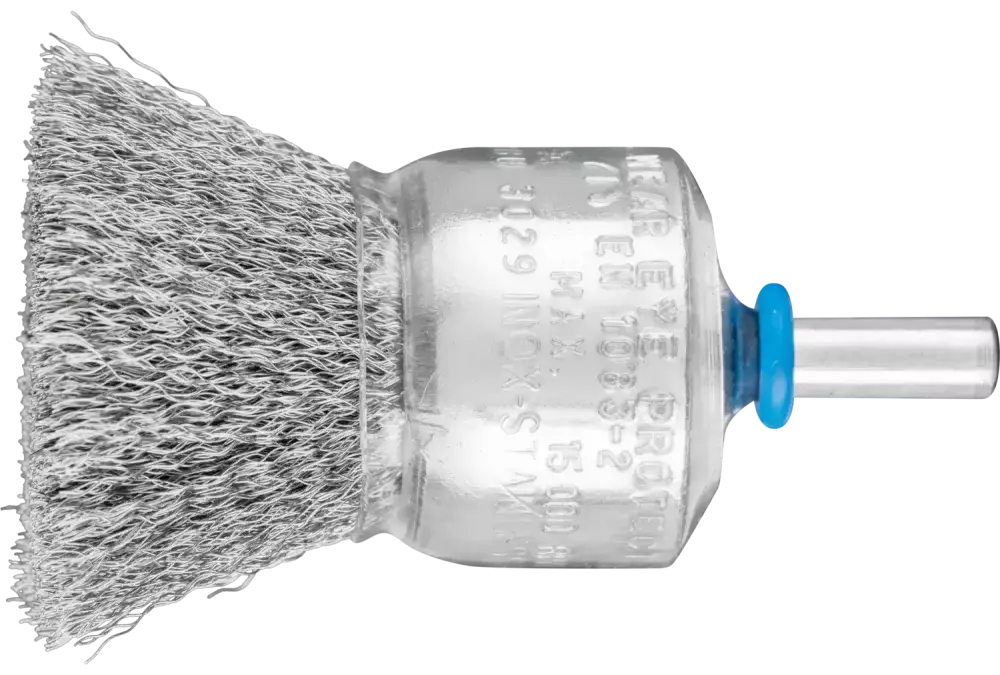 Niepleciona szczotka-pędzelek PBU Ø30 mm trzpień Ø6 mm drut ze stali nierdzewnej Ø0,15 1