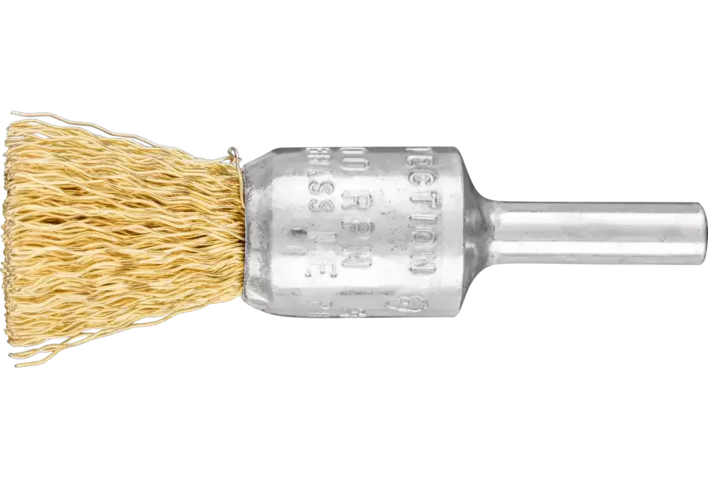 Niepleciona szczotka-pędzelek PBU Ø15 mm trzpień Ø6 mm drut mosiężny Ø0,30 1