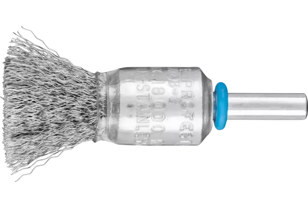 Niepleciona szczotka-pędzelek PBU Ø15 mm trzpień Ø6 mm drut ze stali nierdzewnej Ø0,20 1