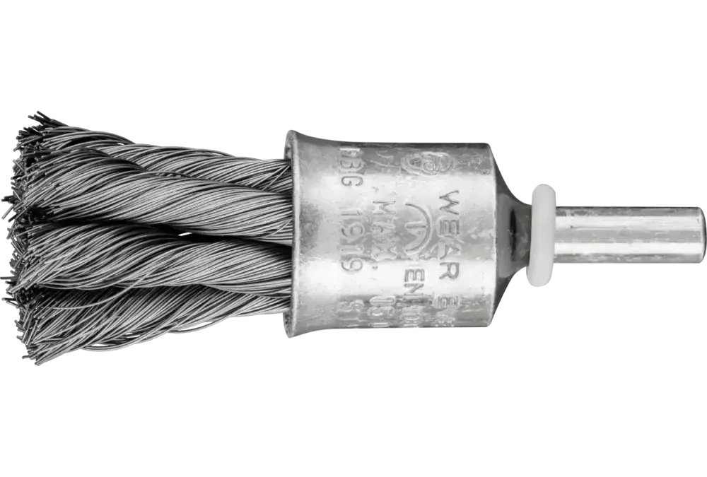 Pleciona szczotka-pędzelek PBG Ø19 mm trzpień Ø6 mm drut stalowy Ø0,25 1