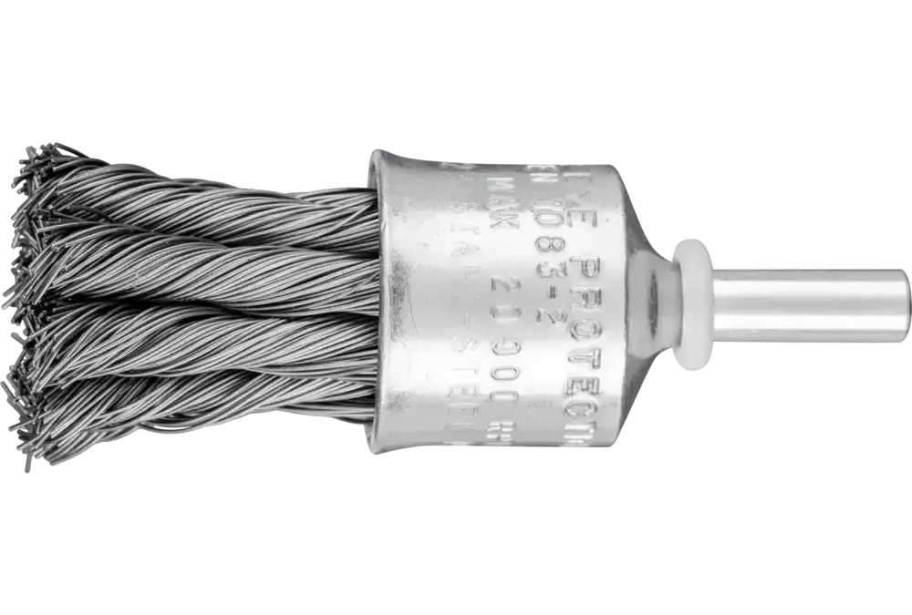 Pleciona szczotka-pędzelek PBG Ø23 mm trzpień Ø6 mm drut stalowy Ø0,35 1