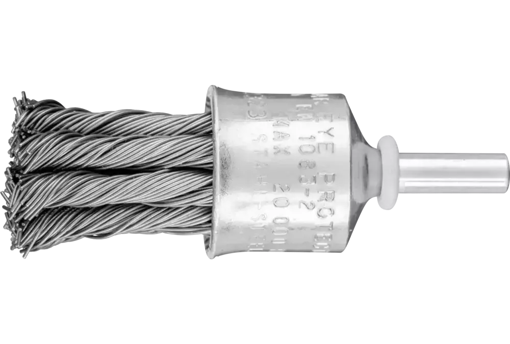 Pleciona szczotka-pędzelek PBG Ø23 mm trzpień Ø6 mm drut stalowy Ø0,50 1