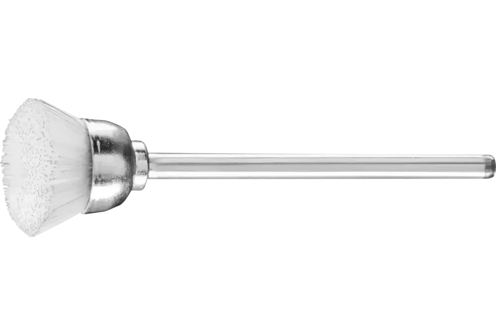 Miniaturowa szczotka garnkowa TBU Ø15 mm trzpień Ø2,34 mm włosie z tworzywa sztucznego Ø0,15 1